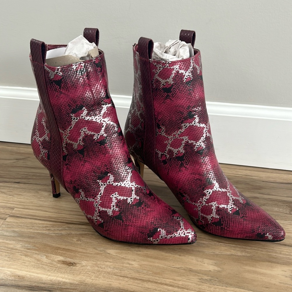 Andiamo Snake Skin Booties